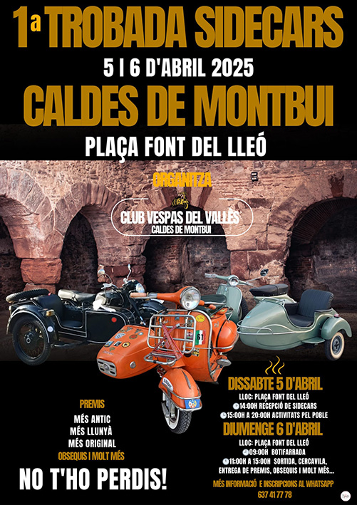 Primera Trobada de Sidecars de Caldes de Montbui
